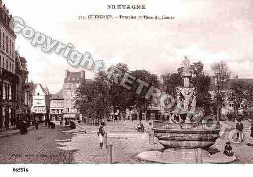 Ville de GUINGAMP, carte postale ancienne