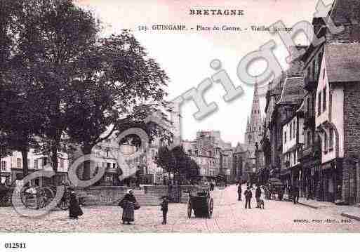 Ville de GUINGAMP, carte postale ancienne