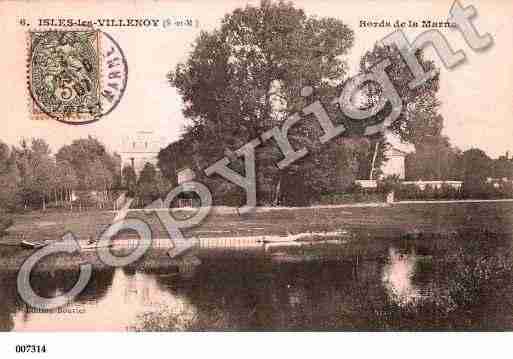 Ville de ISLESLESVILLENOY, carte postale ancienne