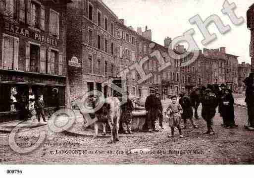 Ville de LANGOGNE, carte postale ancienne