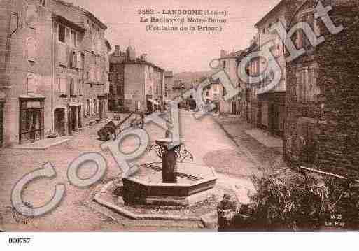 Ville de LANGOGNE, carte postale ancienne