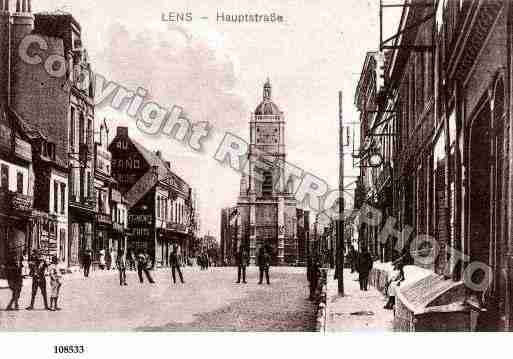 Ville de LENS, carte postale ancienne