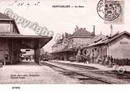 Ville de PONTARLIER, carte postale ancienne