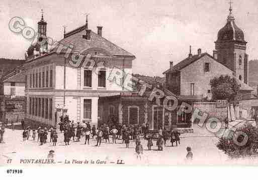 Ville de PONTARLIER, carte postale ancienne