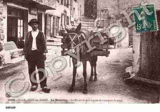 Ville de SAINTLAURENTLESBAINS, carte postale ancienne