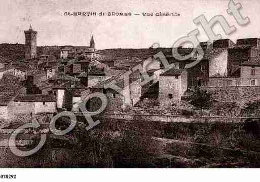 Ville de SAINTMARTINDEBROMES, carte postale ancienne