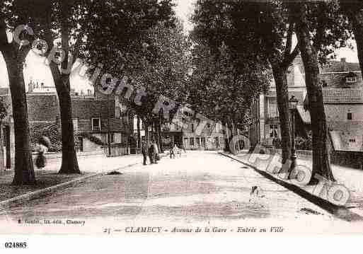 Ville de CLAMECY, carte postale ancienne