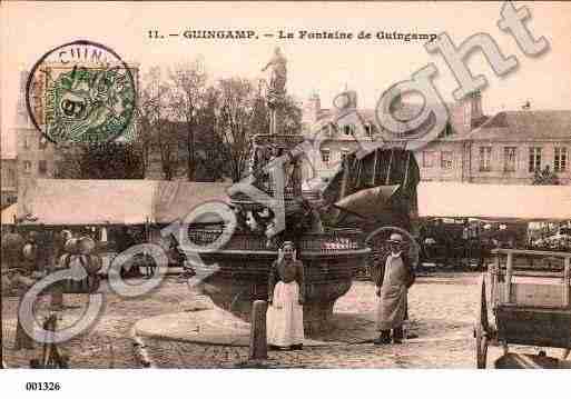 Ville de GUINGAMP, carte postale ancienne