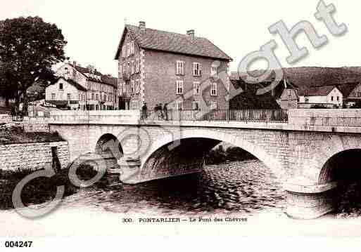 Ville de PONTARLIER, carte postale ancienne