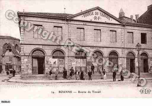 Ville de ROANNE, carte postale ancienne