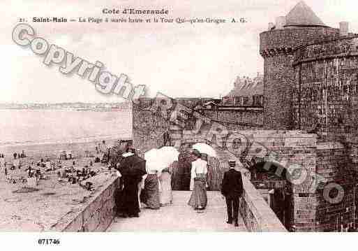 Ville de SAINTMALO, carte postale ancienne