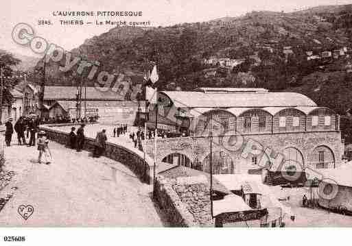 Ville de THIERS, carte postale ancienne