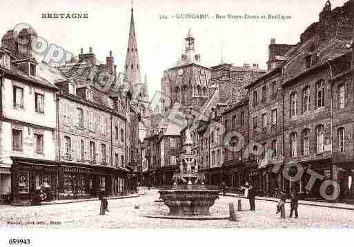 Ville de GUINGAMP, carte postale ancienne