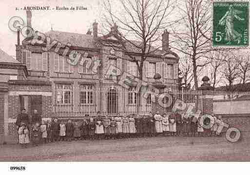 Ville de ABONDANT, carte postale ancienne