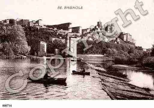 Ville de BAGNOLSSURCEZE, carte postale ancienne