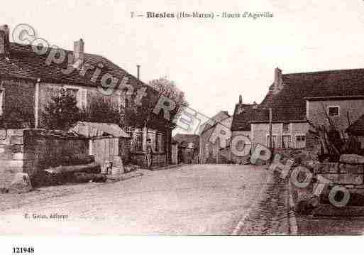 Ville de BIESLES, carte postale ancienne