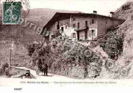 Ville de BRIDESLESBAINS, carte postale ancienne