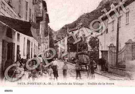 Ville de FONTAN, carte postale ancienne