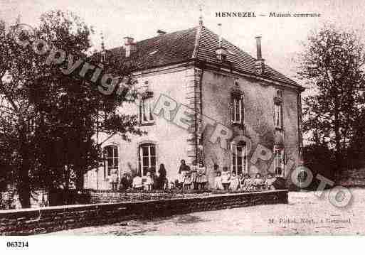 Ville de HENNEZEL, carte postale ancienne