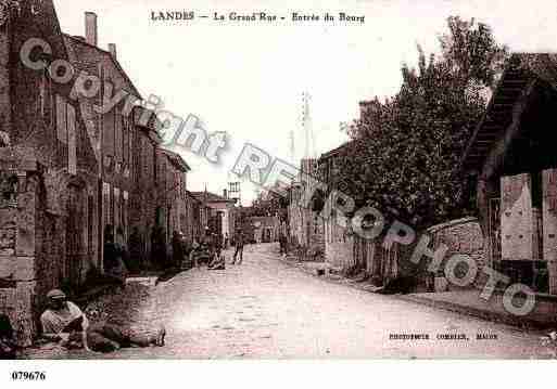 Ville de LANDES, carte postale ancienne