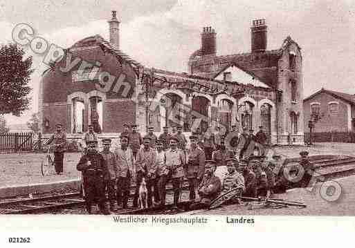 Ville de LANDRES, carte postale ancienne