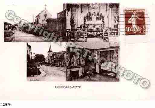 Ville de LORRYLESMETZ, carte postale ancienne