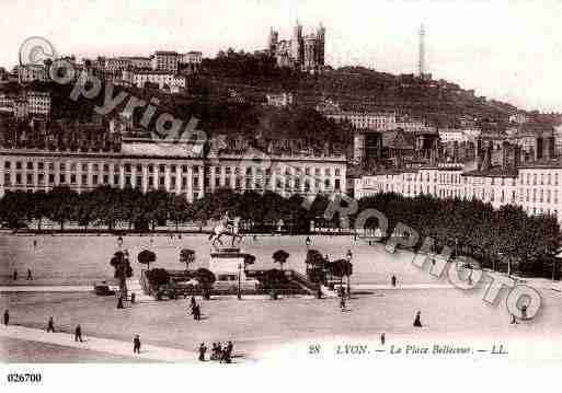 Ville de LYON, carte postale ancienne