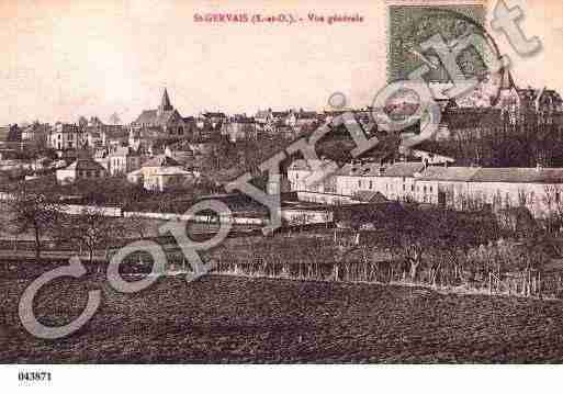 Ville de SAINTGERVAIS, carte postale ancienne