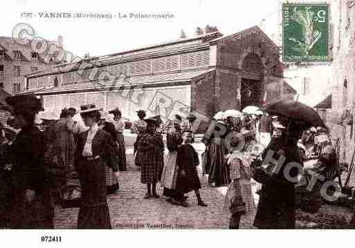 Ville de VANNES, carte postale ancienne