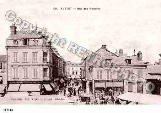 Ville de YVETOT, carte postale ancienne