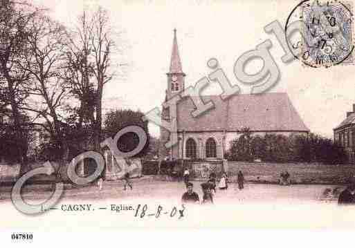 Ville de CAGNY, carte postale ancienne