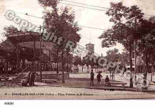 Ville de CHAZELLESSURLYON, carte postale ancienne