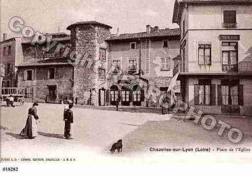 Ville de CHAZELLESSURLYON, carte postale ancienne