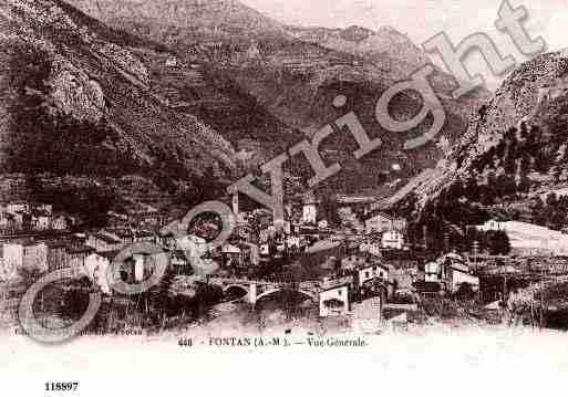 Ville de FONTAN, carte postale ancienne