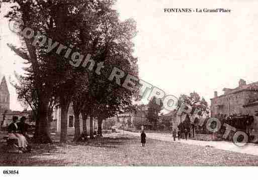 Ville de FONTANES, carte postale ancienne