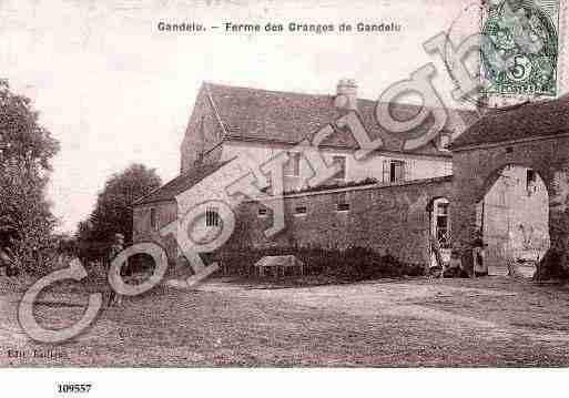 Ville de GANDELU, carte postale ancienne