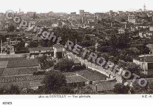 Ville de GENTILLY, carte postale ancienne