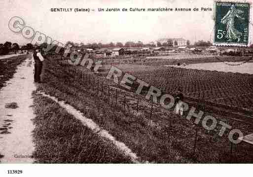 Ville de GENTILLY, carte postale ancienne