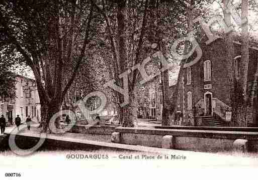 Ville de GOUDARGUES, carte postale ancienne