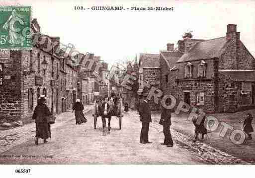 Ville de GUINGAMP, carte postale ancienne