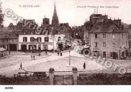 Ville de GUINGAMP, carte postale ancienne