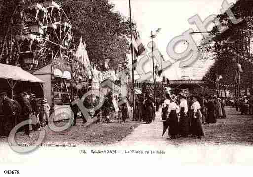 Ville de ISLEADAM(L'), carte postale ancienne