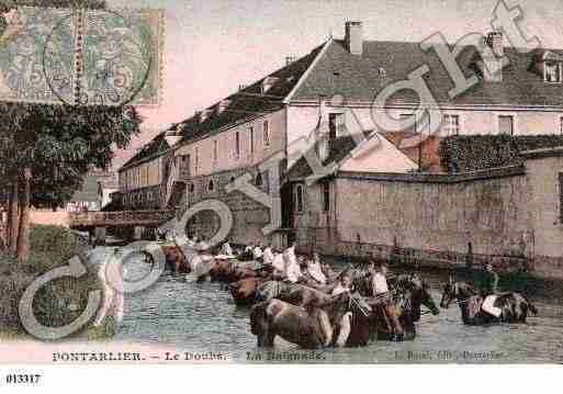 Ville de PONTARLIER, carte postale ancienne