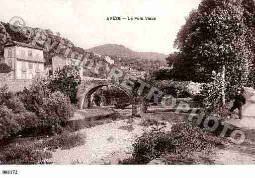 Ville de AVEZE, carte postale ancienne