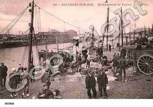 Ville de BOULOGNESURMER, carte postale ancienne