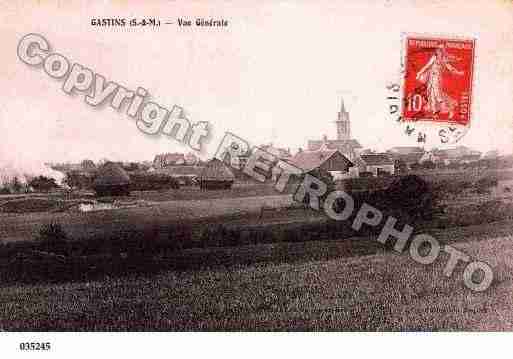 Ville de GASTINS, carte postale ancienne