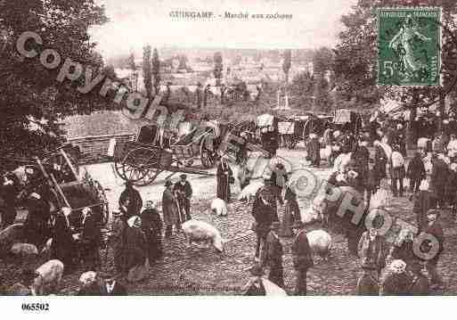 Ville de GUINGAMP, carte postale ancienne