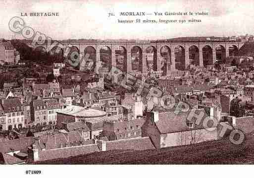 Ville de MORLAIX, carte postale ancienne