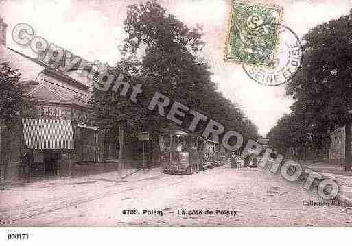 Ville de POISSY, carte postale ancienne