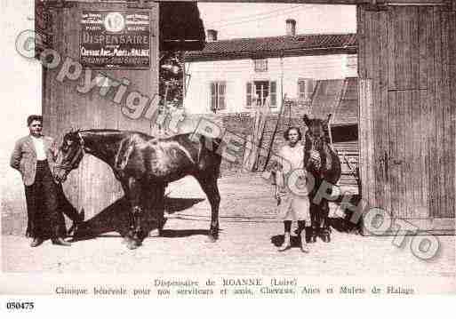 Ville de ROANNE, carte postale ancienne